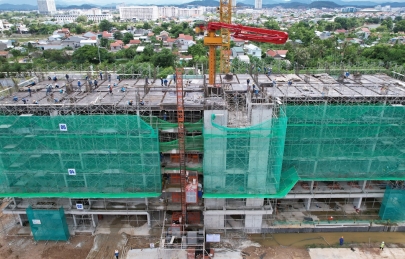 Tòa W3 – NOXH West Sky hoàn thành đổ sàn tầng 7 vượt tiến độ